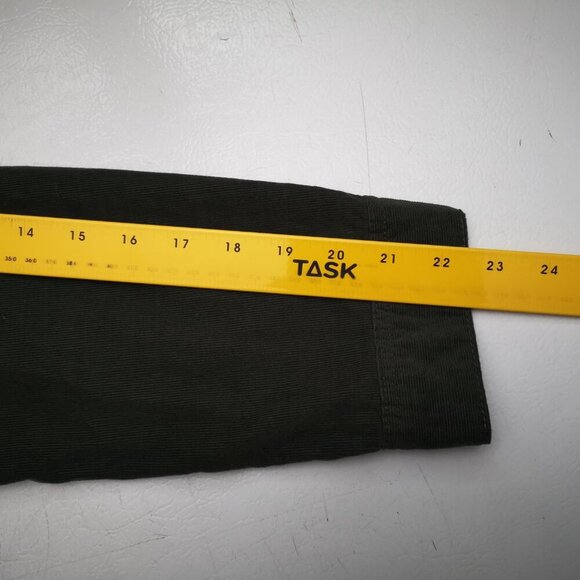 Lucky Brand Ladies Size Small Button Front & Cuffs Dark Green Corduroy Dress - Picture 12 of 13